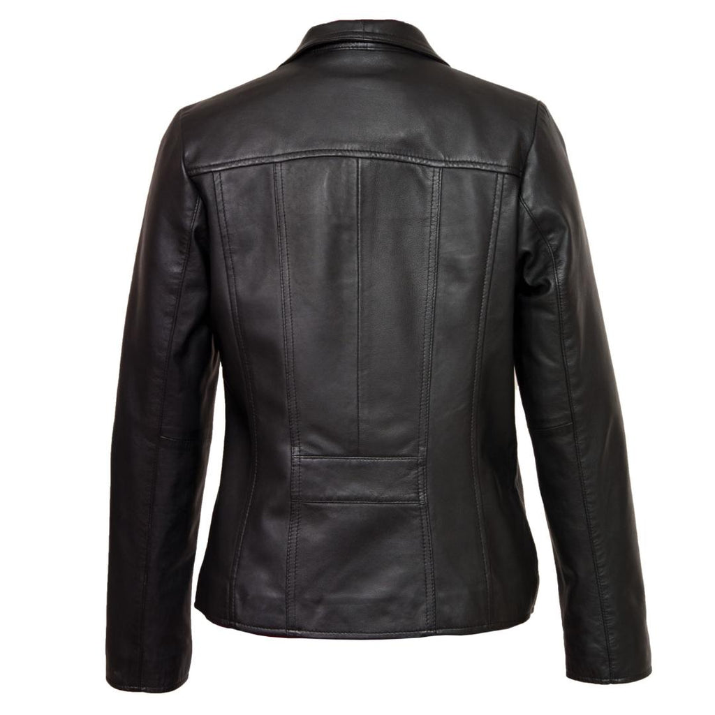 Hide Park Cayla Women’s Black Leather Biker Jacket - Beales department store