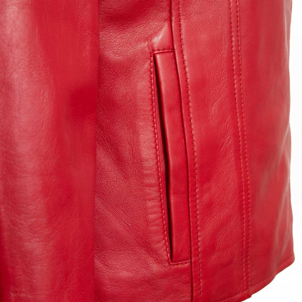 Hide Park Cayla Women’s Red Leather Biker Jacket - Beales department store