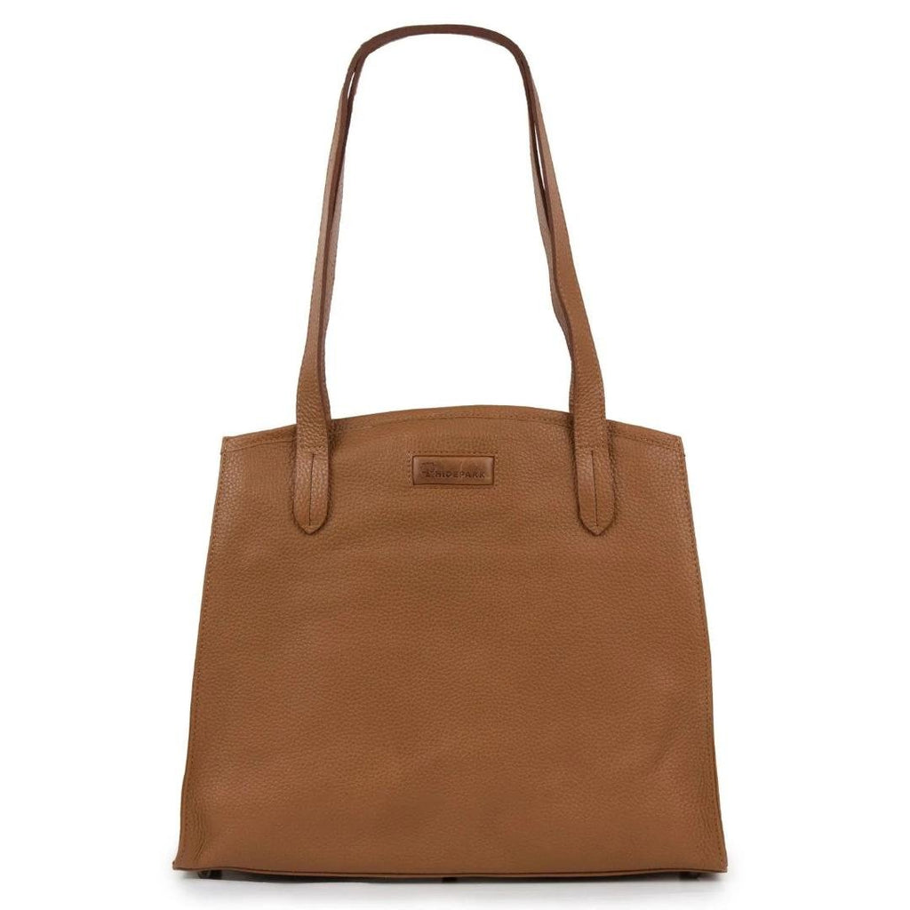 Hide Park Fiona Women's Cognac Leather Handbag - One Size - Beales department store