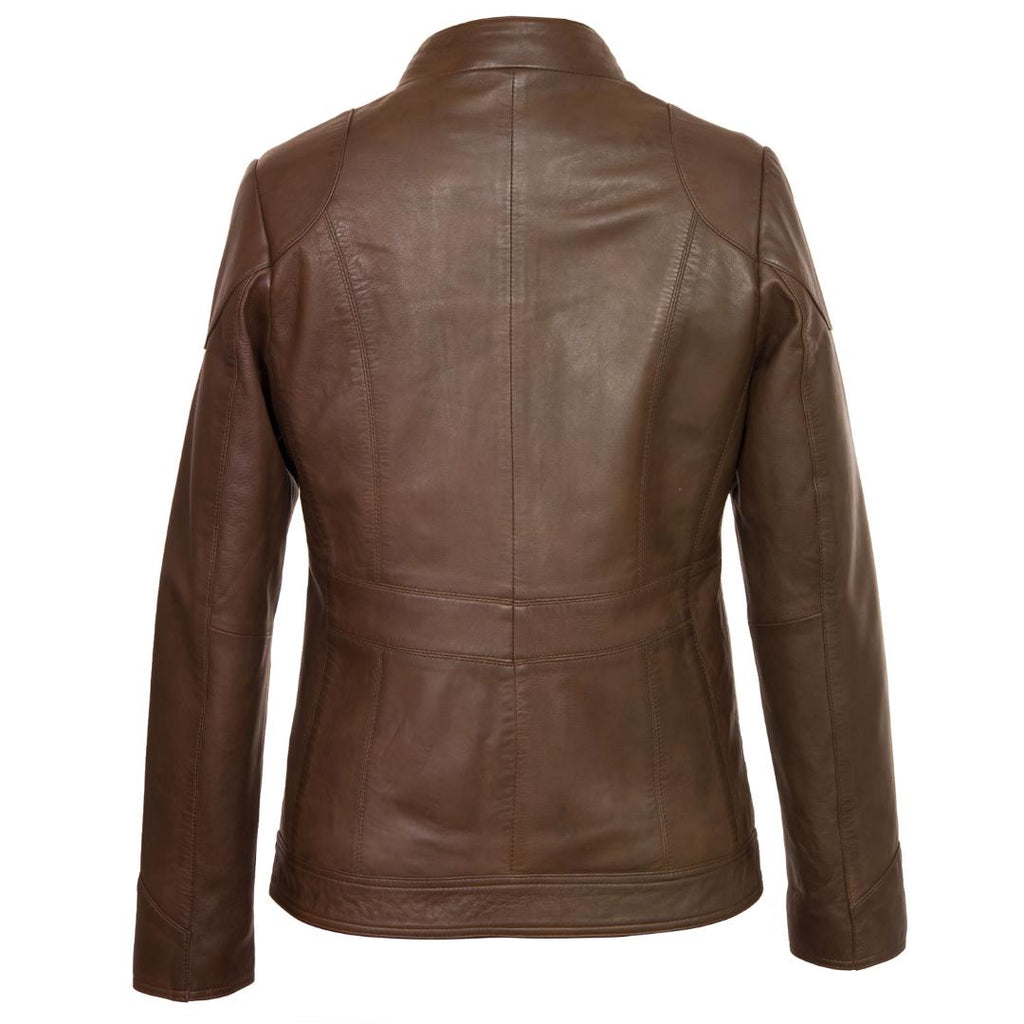 Hide Park Heidi Women’s Brown Hooded Leather Jacket - Beales department store