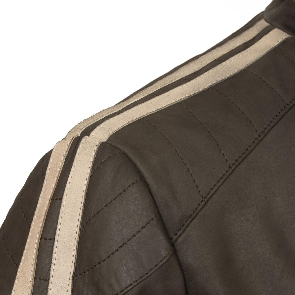 Hide Park Lewis Men’s Brown Biker Leather Jacket - Beales department store