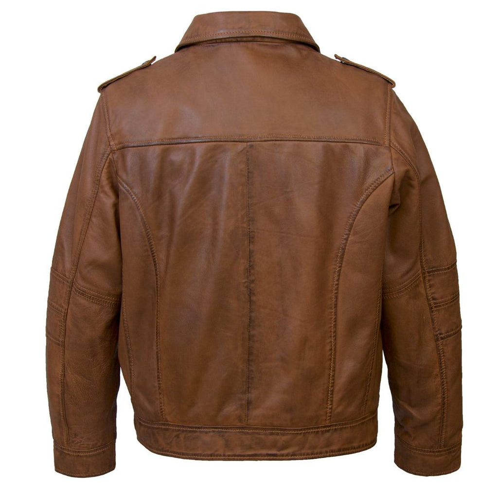 Hide Park Mason Men’s Rust Hooded Leather Jacket - Beales department store