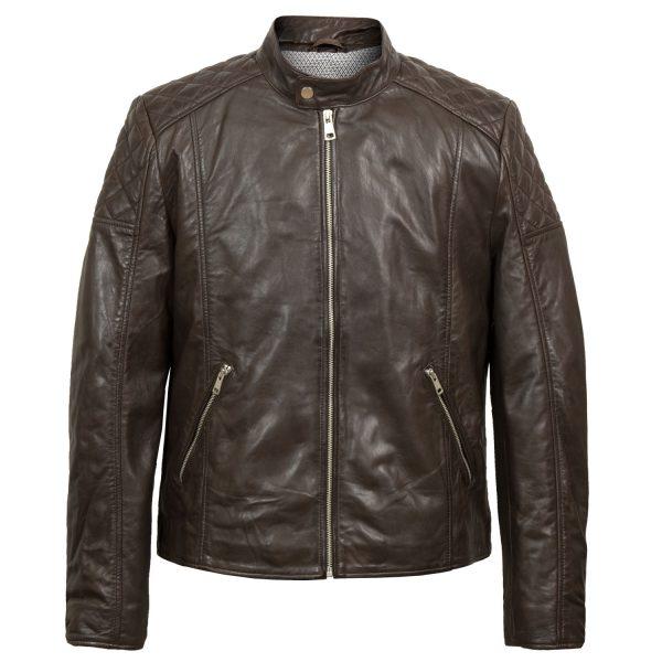 Hide Park Noah Men’s Brown Leather Jacket - Beales department store