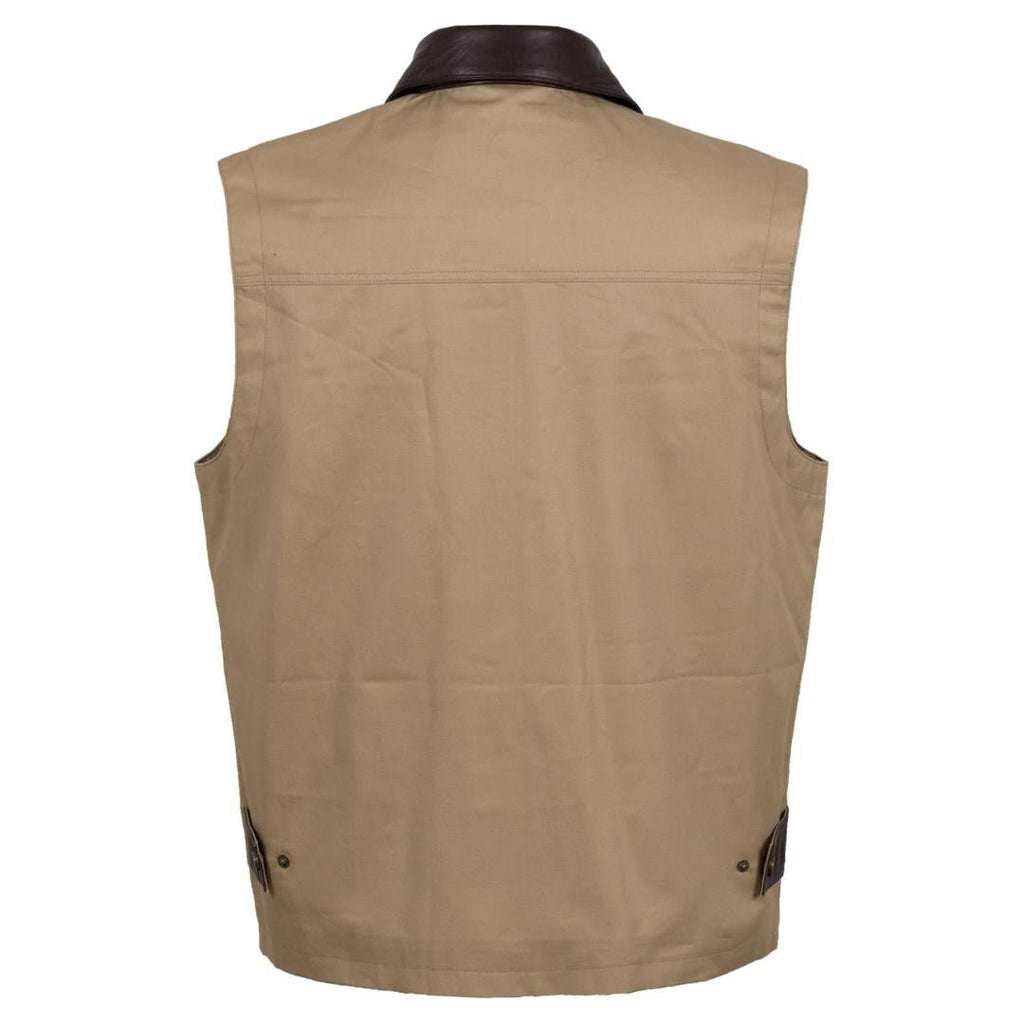 Hide Park Ryan Mens Stone Cotton Gilet - Beales department store