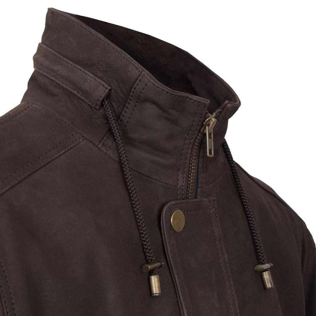 Hide Park Walker Men's Brown Leather Coat - Beales department store