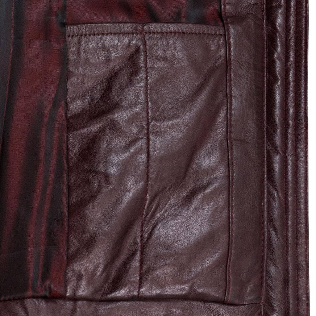 Hidepark Cathy: Women’s Burgundy Funnel Leather Gilet - Beales department store