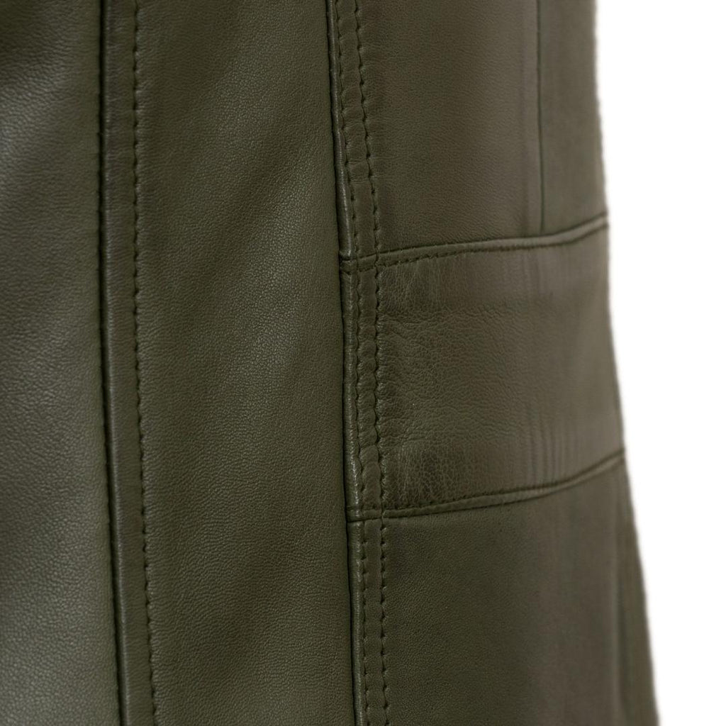 Hidepark Cayla: Women’s Green Leather Biker Jacket - Beales department store