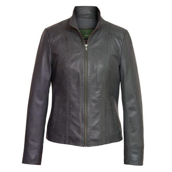 Hidepark May: Women’s Grey Leather Jacket - Beales department store