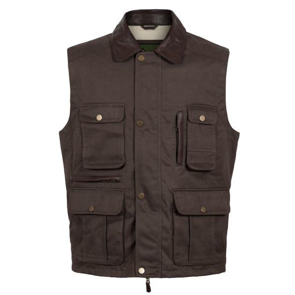 Hidepark Ryan Mens Brown Cotton Gilet - Beales department store