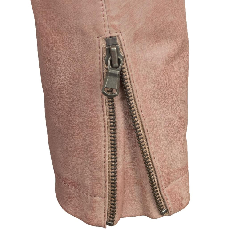 Hidepark Trudy: Women’s Pink Leather Biker Jacket - Beales department store