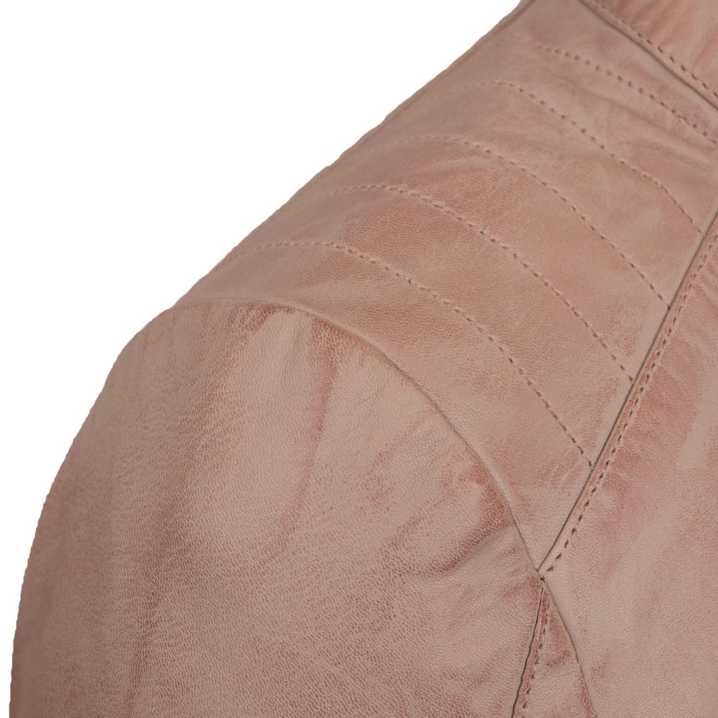 Hidepark Trudy: Women’s Pink Leather Biker Jacket - Beales department store