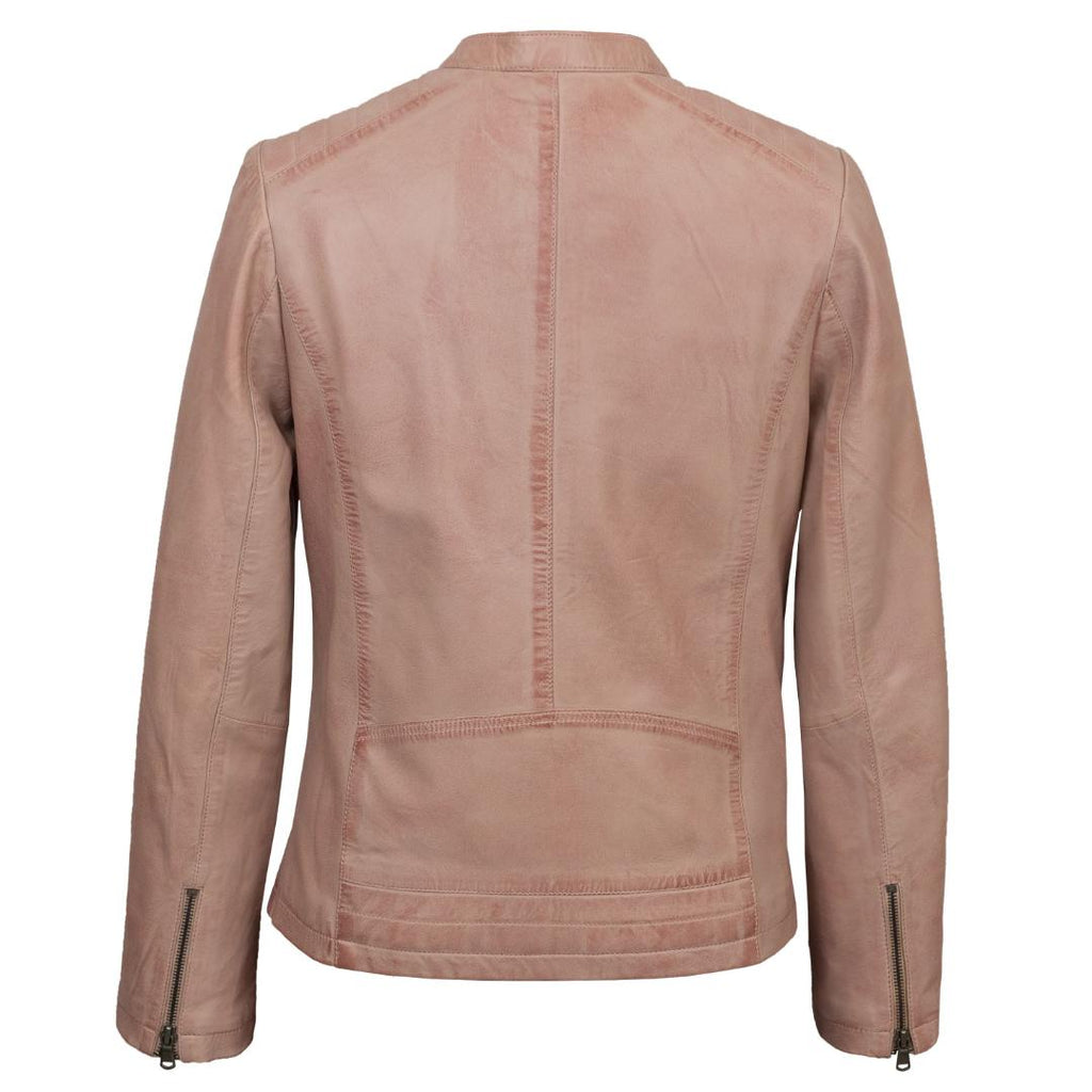 Hidepark Trudy: Women’s Pink Leather Biker Jacket - Beales department store