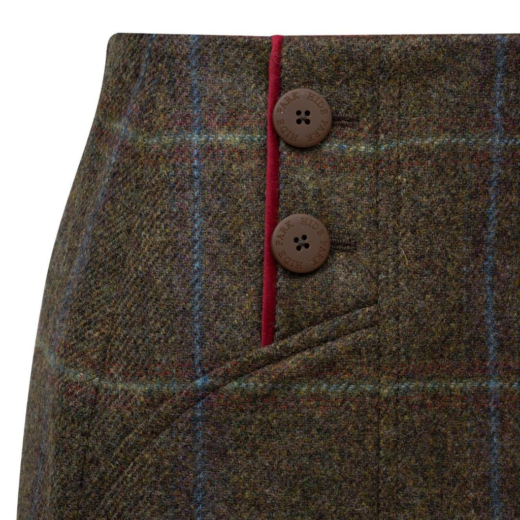 Hidepark Violet tweed Skirt - Brown Check - Beales department store