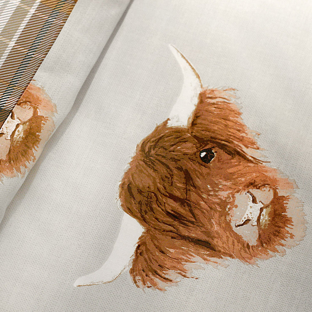 Highland Cow Ochre/Natural Duvet Set