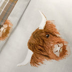 Highland Cow Ochre/Natural Duvet Set