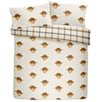 Highland Cow Ochre/Natural Duvet Set