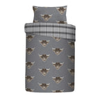 Highland Cow Grey Duvet Set