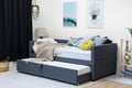 Holyrood Grey Fabric Day Bed With Trundle