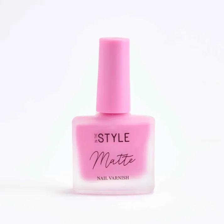 In The Style Matte Nail Varnish Flaming Pink - Beales department store