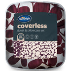 Silentnight Leaf Berry Coverless 10.5 Tog Duvet And Pillowcase