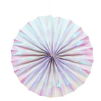 Iridescent Paper Fan Decorations - 30cm (2pk)