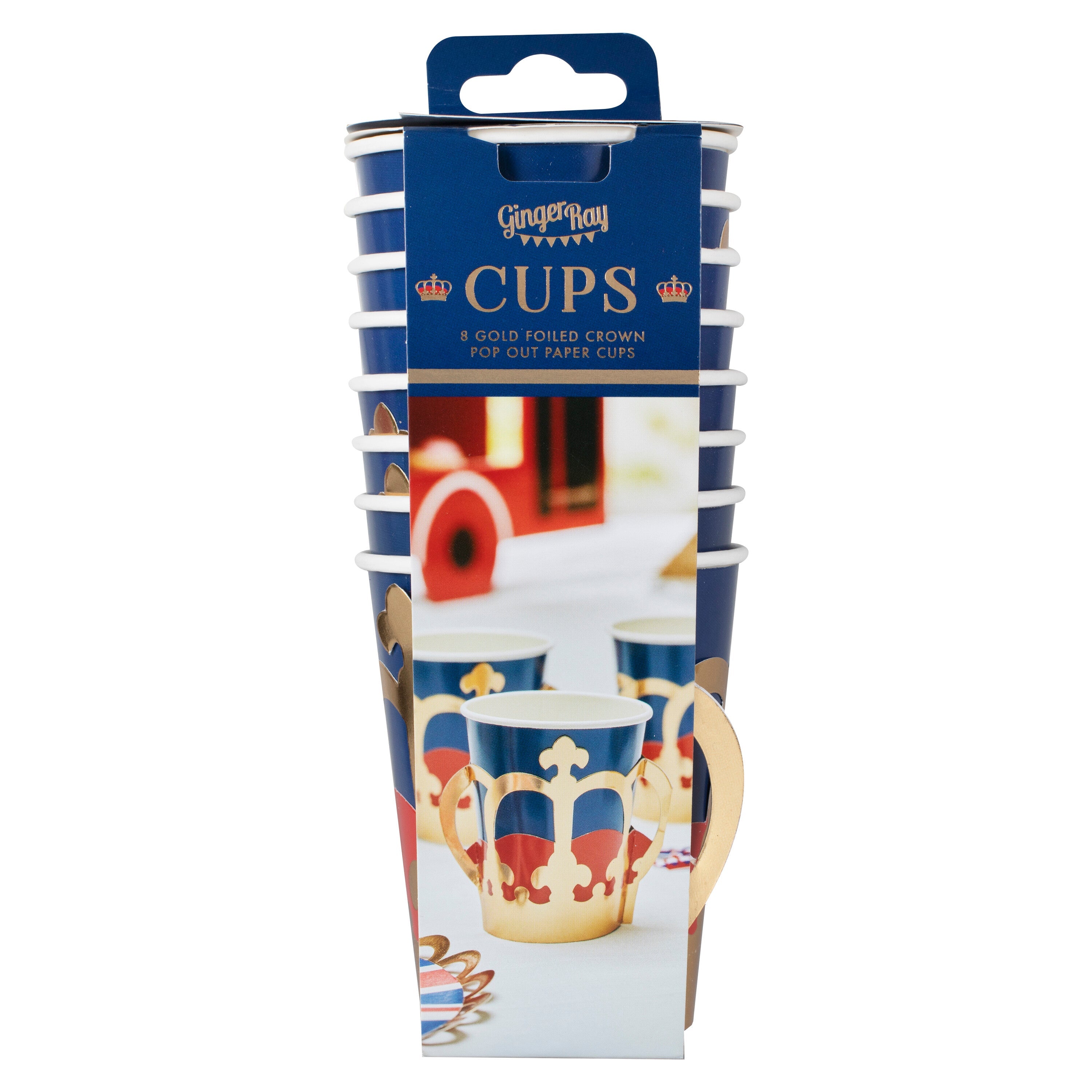 Gold Crown Pop Out Paper Cups
