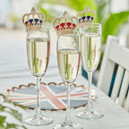 Gold Crown Glass Topper Decorations