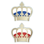 Gold Crown Glass Topper Decorations