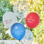 Red, White & Blue Party Like Royalty Balloons