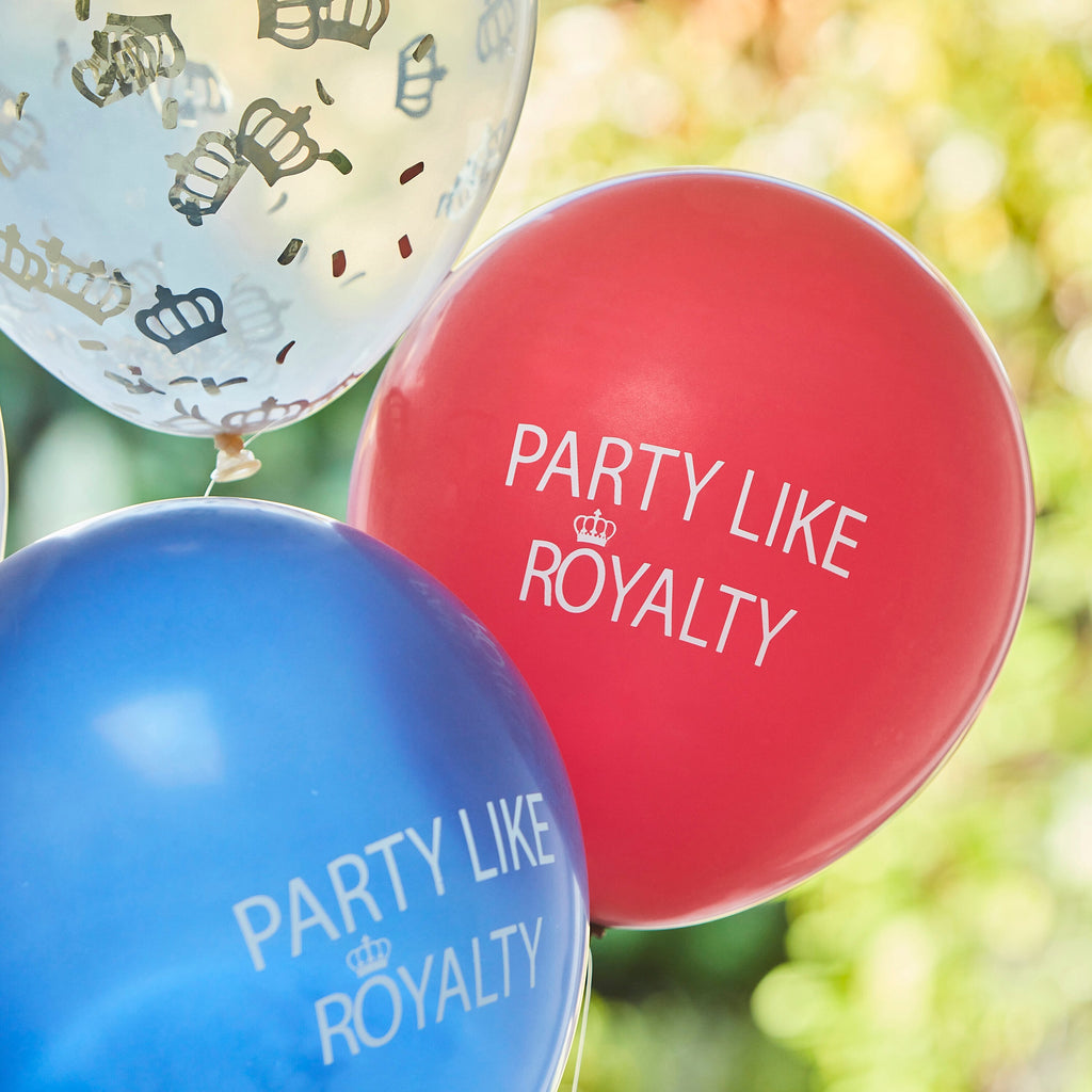 Red, White & Blue Party Like Royalty Balloons