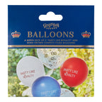 Red, White & Blue Party Like Royalty Confetti Balloons