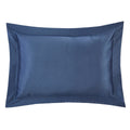 Paisley Chambray Blue Luxury Faux Silk Oxford Pillowcases (Pair)