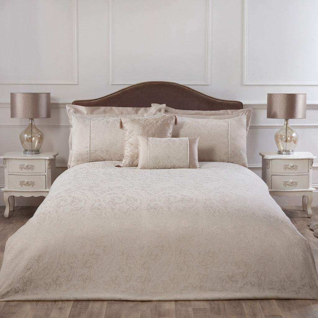 Paisley Natural Luxury Cotton Rich Jacquard Duvet Cover