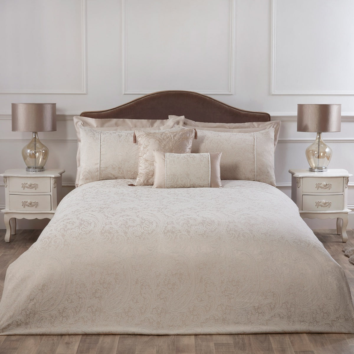 Paisley Natural Luxury Cotton Rich Jacquard Duvet Cover