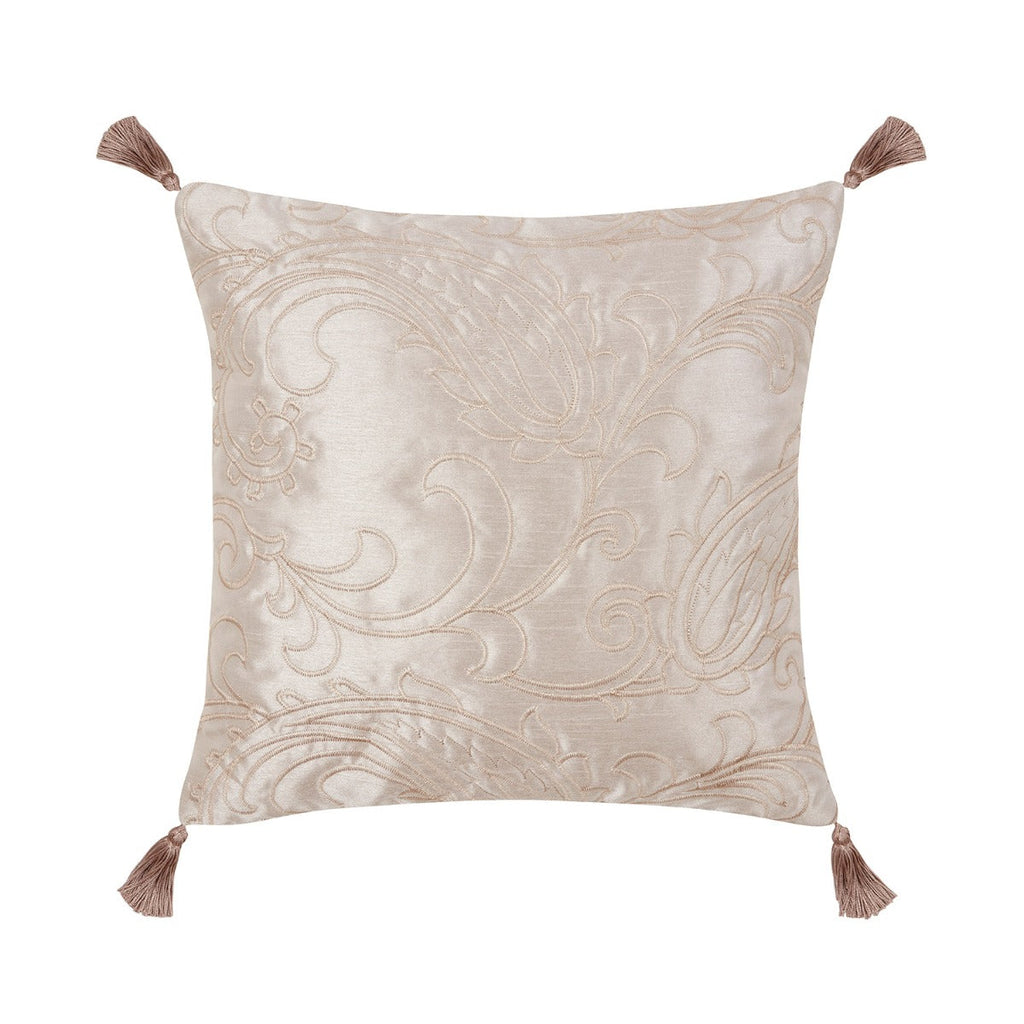 Paisley Natural Jacquard Square Cushion (45cm x 45cm)