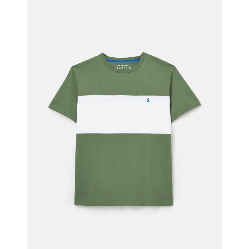 Joules Colourblock Short Sleeve T-shirt - Green - Beales department store
