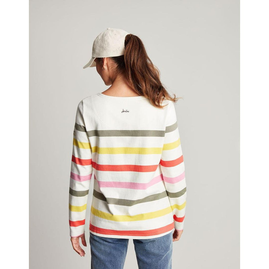 Joules Harbour Stripe Long Sleeve Jersey Top - Muti Stripe - Size 14 - Beales department store