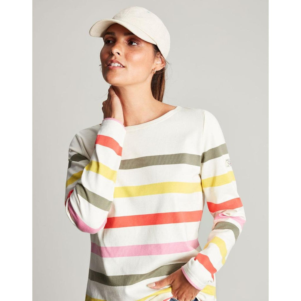 Joules Harbour Stripe Long Sleeve Jersey Top - Muti Stripe - Size 14 - Beales department store