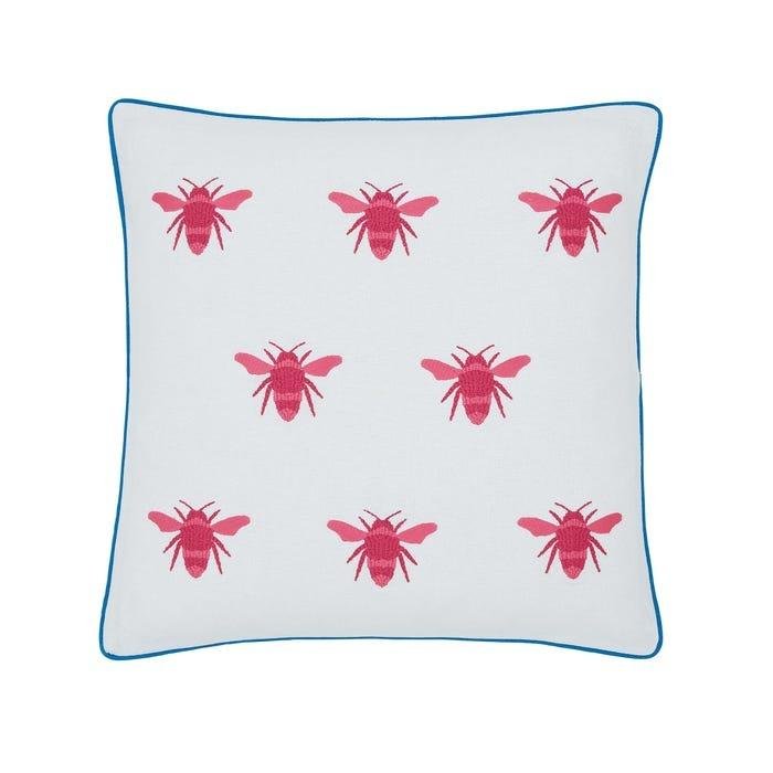 Joules Homegrown Remedy Cushion 45cm x 45cm - Blue - Beales department store