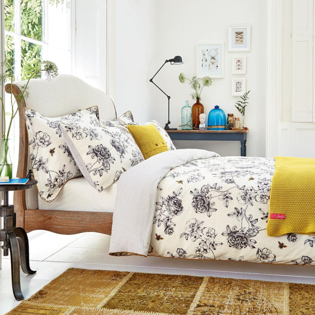 Joules Imogen Duvet Cover, Cream Double - Beales department store