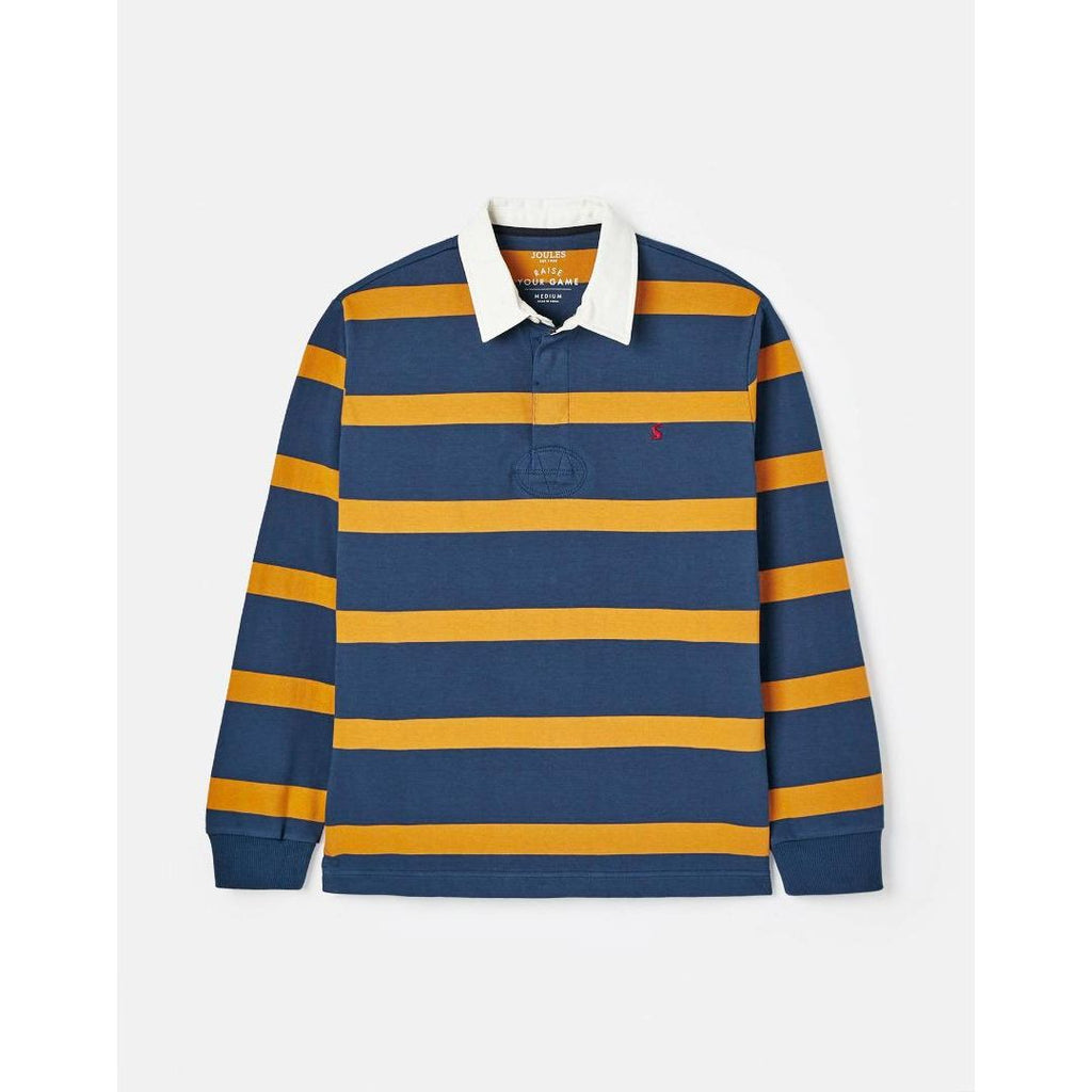 Joules Onside Rugby Shirt - Blue Yellow Stripe - Beales department store