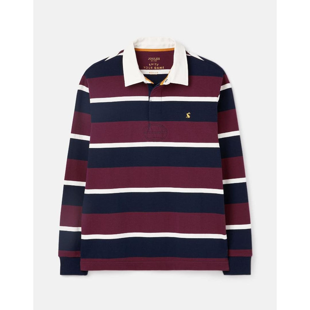 Joules Onside Rugby Shirt - Purple Navy Stripe - Beales department store