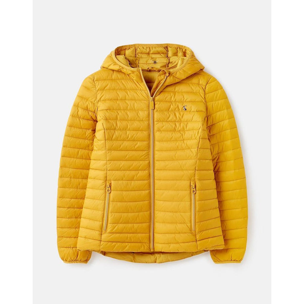 Joules Snug Shower Proof Packable Puffer Coat - Antique Gold - Beales department store