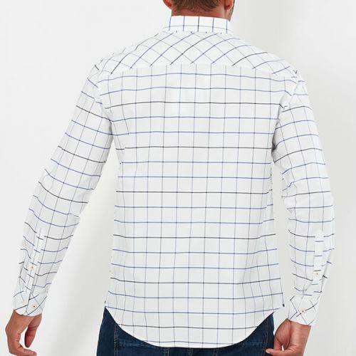 Joules Welford Long Sleeve Classic Fit Check Shirt - White Check - Beales department store