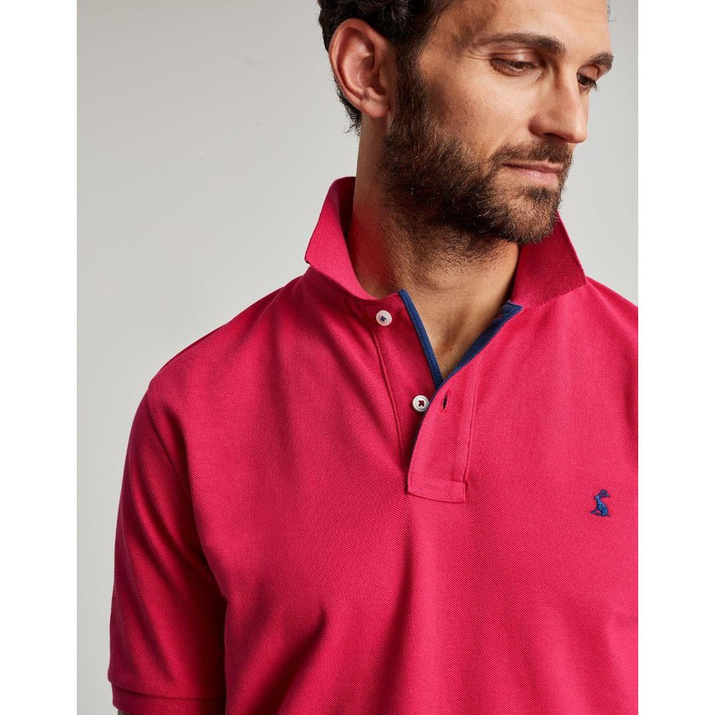 Joules Woody Polo Shirt - Deep Raspberry - Beales department store