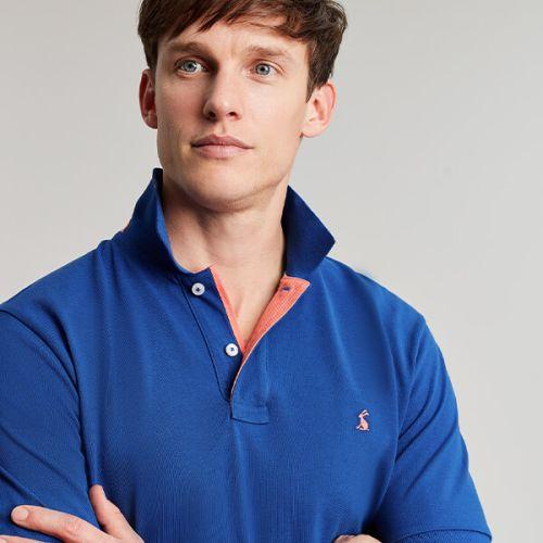 Joules Woody Polo Shirt - Surf Blue - Beales department store