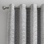 Kendal Silver Grey Velvet Eyelet Curtains