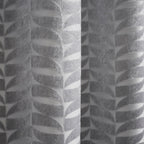 Kendal Silver Grey Velvet Eyelet Curtains