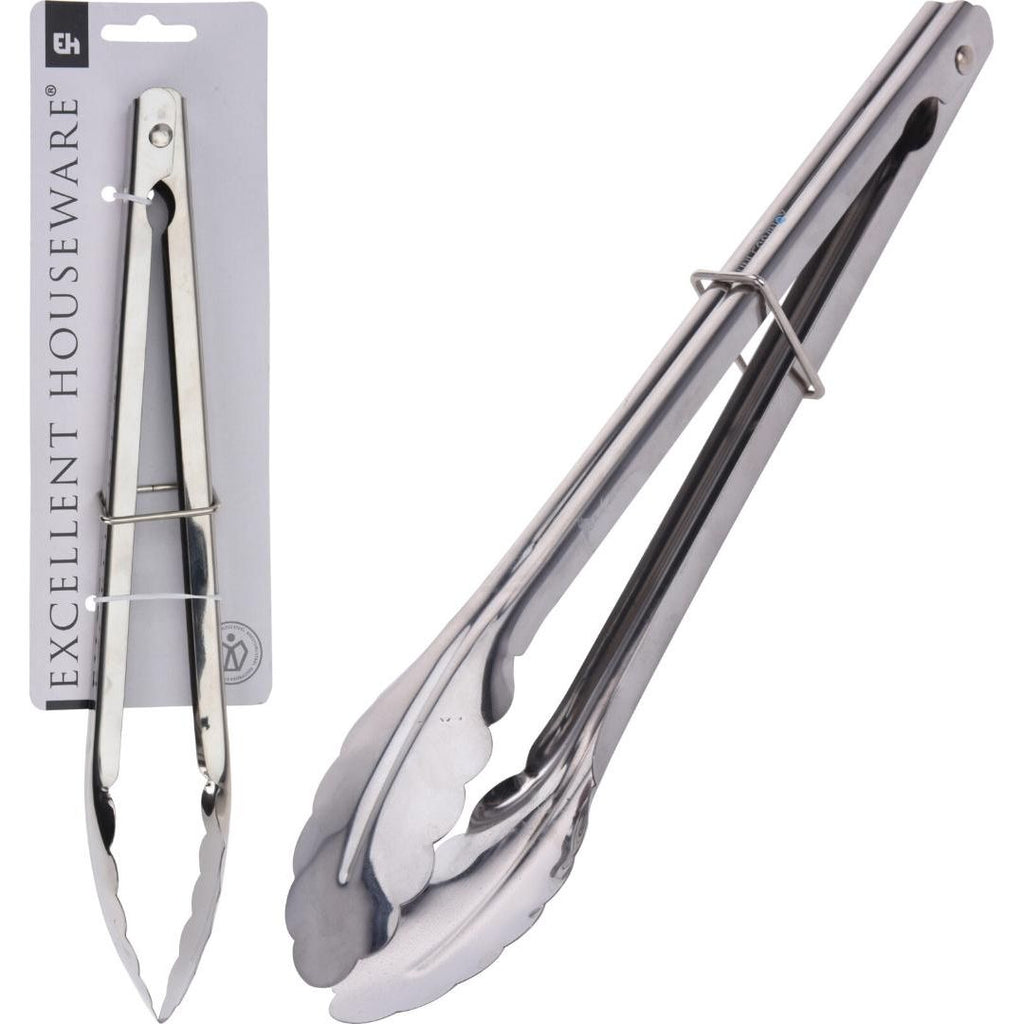 Kitchen Tongs Stainless Steel 30cm - Beales department store