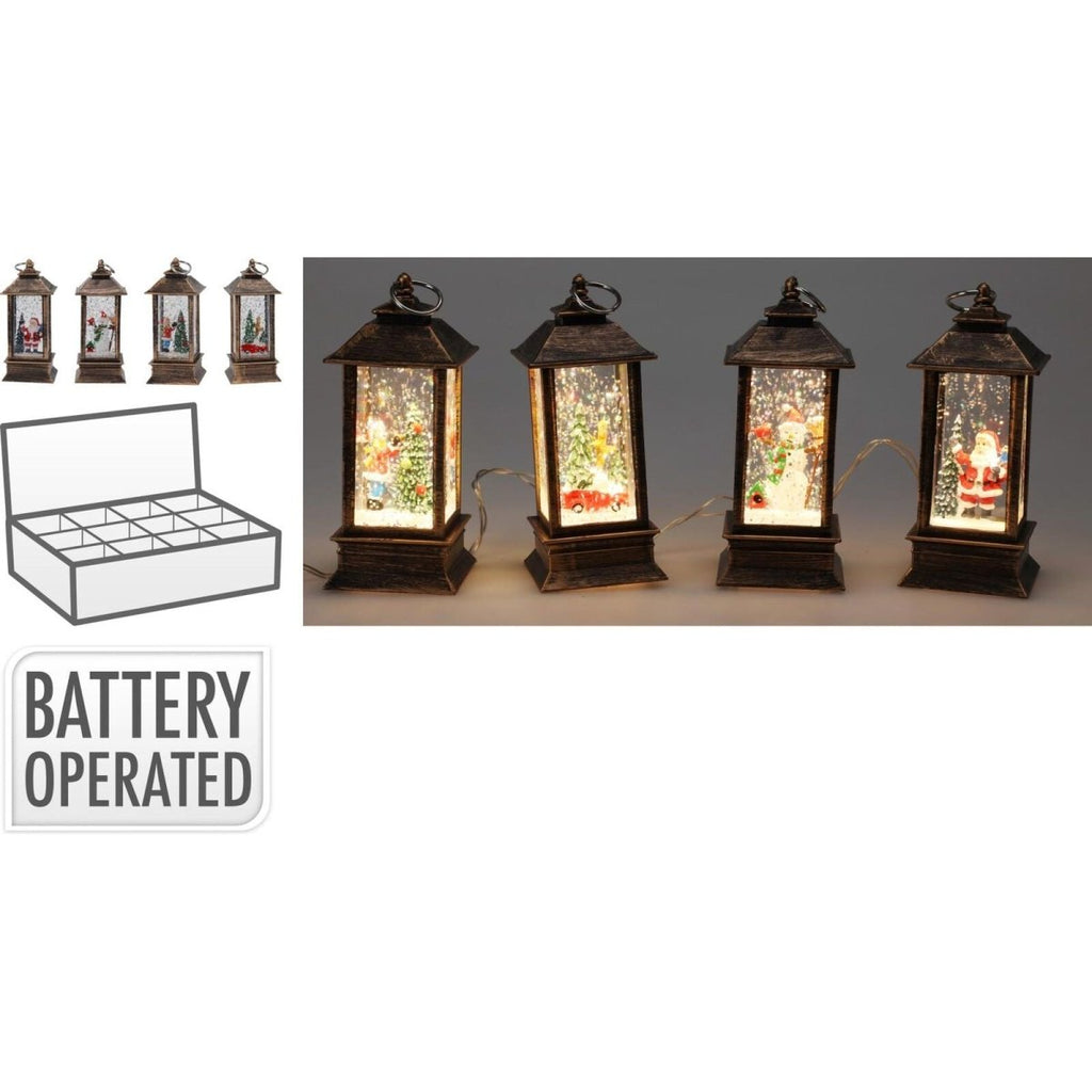 Lantern With LED Light 13cm - Available In 4 Designs - Beales department store